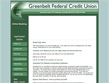 Tablet Screenshot of greenbeltfcu.com